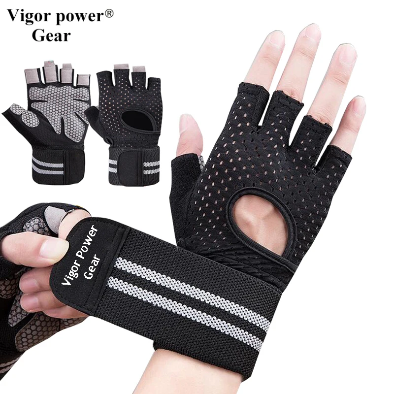 Weight lifting Gloves with palm grip pad fitness gloves with wrist