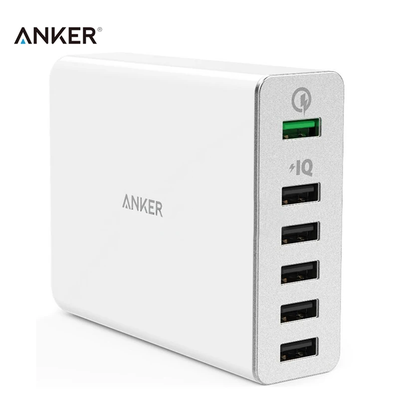 Anker 6 port USB Charger QC2.0 2A Phone Charger 60W 6 Port Quick Charge 2.0 Universal USB Smart