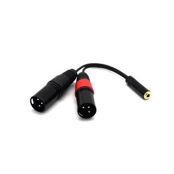 

3.5mm Jack Stereo Female to Double 3Pin XLR Female Audio Cable Adapter Connector Microphones Connector Plug 0.2/0.5/1/1.5/3M