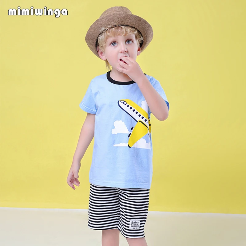 

Summer Kids Clothes Cartoon Cotton T Shirts Shorts 2 Pieces 1-5 Years Sport Suits Casual O-neck Baby Boy Clothes