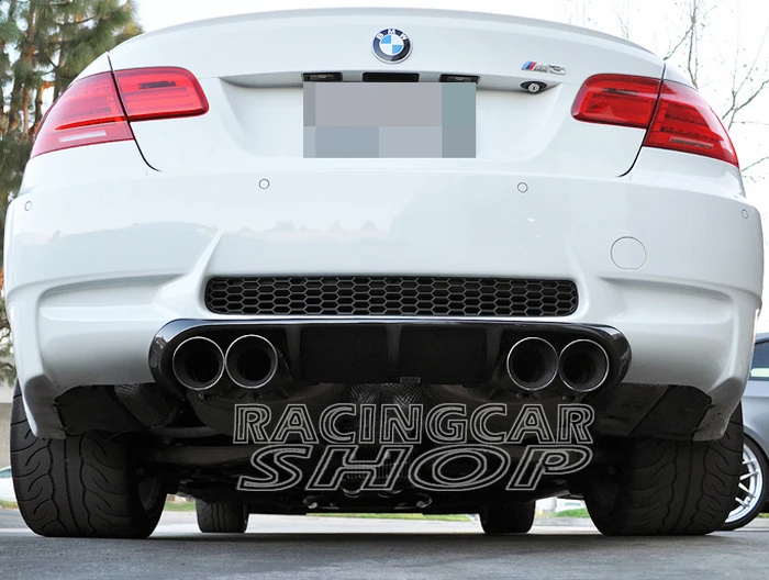 PERFORMANCE V STYLE Real Carbon Fiber REAR BUMPER DIFFUSER FOR BMW 3-Series E92 E93 Coupe M3 Bumper 2007-2012