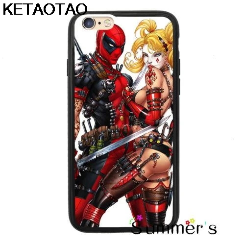 KETAOTAO Deadpool Suicide Commando Harley Quinn чехлы для телефонов iPhone 4S SE 5C 5S 6 6S 7 8 Plus X Чехол Мягкий