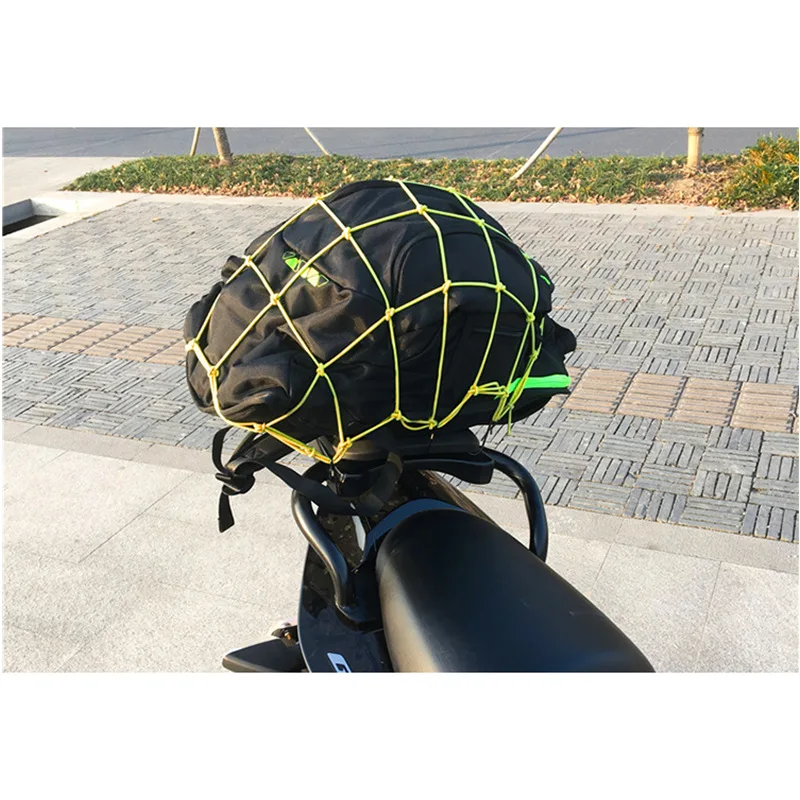 GSPSCN 40*40cm Motorcycle Helmet Net Fuel tank Nets 25 Mesh Strap Cable for Storage Carrier Bags,Cargo Fix Net for Sundries Net