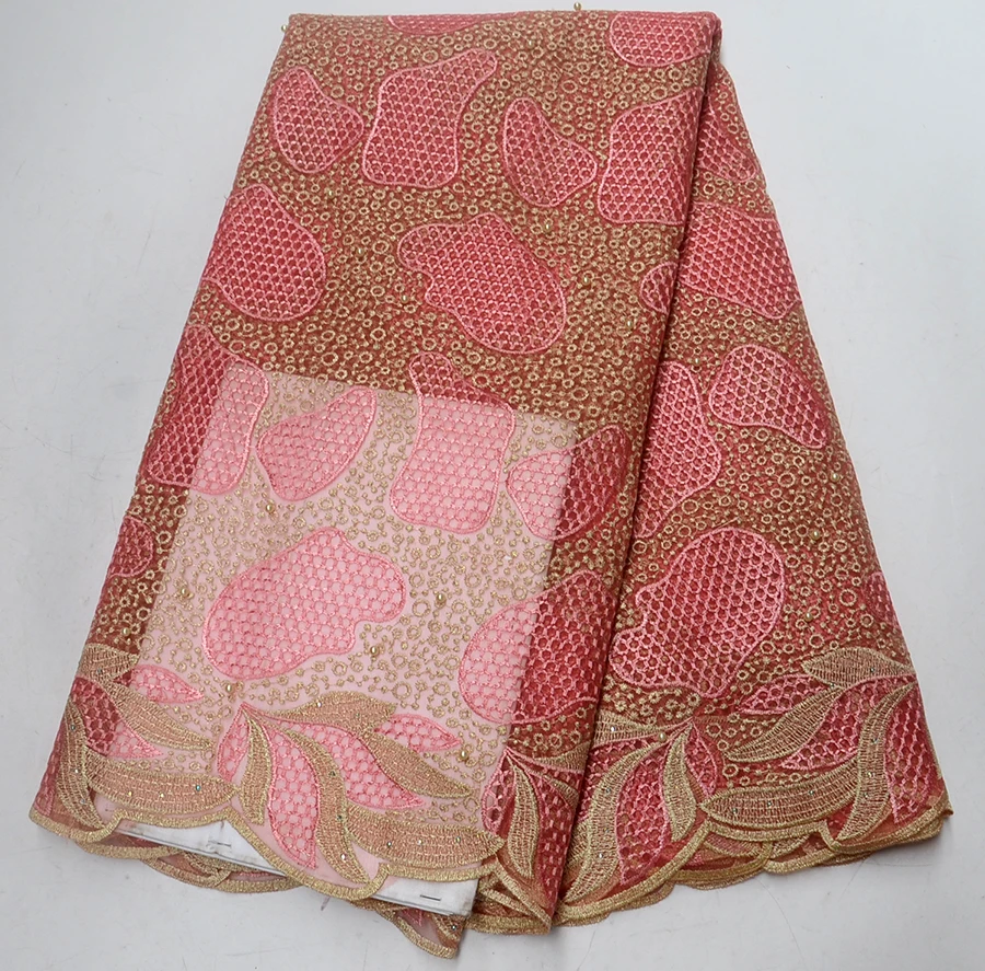 

Best Selling African Lace Fabric With Stones Nigerian French Fabric, 2018 High Quality African Tulle Lace Fabric