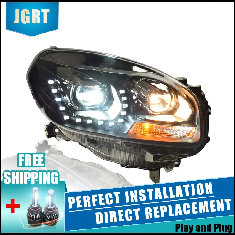 2PCS LED Headlights For Renault Koleos 11 14 Car Led Lights Double