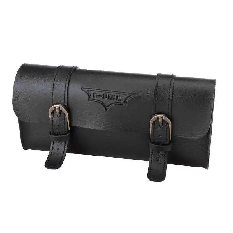 Discount Retro Bicycle Tail Bag PU Leather Cycling Bag Saddle Pouch Tail Pannier Personalized Riding Vintage Bicycle Bike Bag Promotion 8