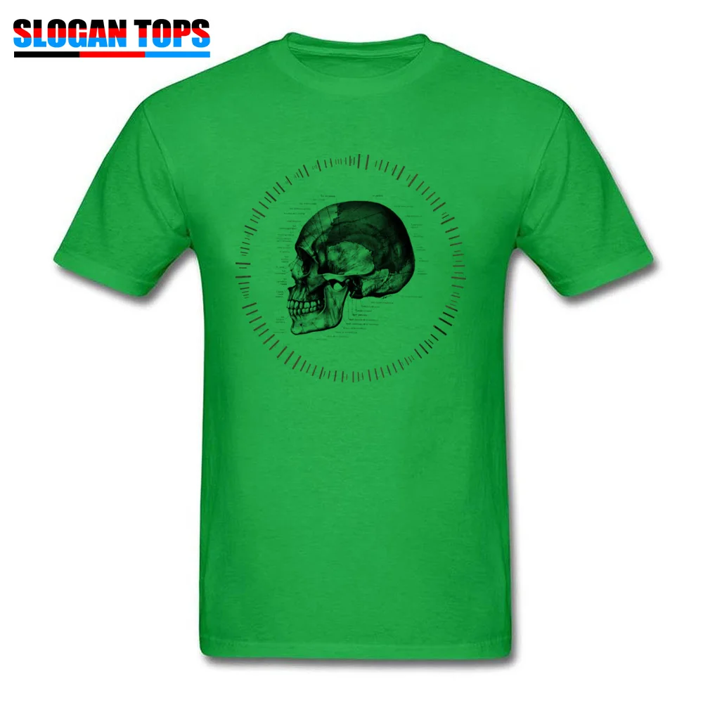 Sun Skull Retro Normal T Shirt Round Collar VALENTINE DAY 100% Cotton Short Sleeve Tshirts for Men Custom Tee-Shirt Sun Skull green