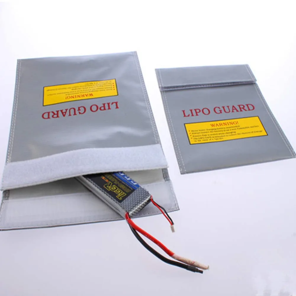 

1Pc Fireproof RC LiPo Battery Safety Bag Safe Guard Charge Sack 180 X230 mm For RC toys Car train Boat For Phone battery