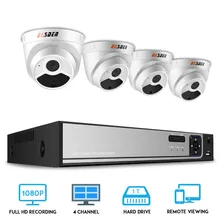 BESDER 4CH 1080 p HDMI CCTV Системы 48 V POE NVR комплект 4 шт 2.0MP купольные ip-камеры ИК Крытый открытый видео комплект видеонаблюдения XMEye