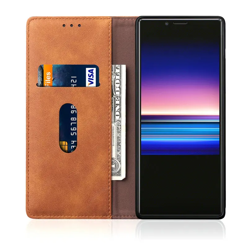 Роскошный флип-кейс для sony Xperia 1, чехол sony 1 360, защитный кожаный бумажник, подставка для sony Xperia One, чехол Xperia1, чехол, броня
