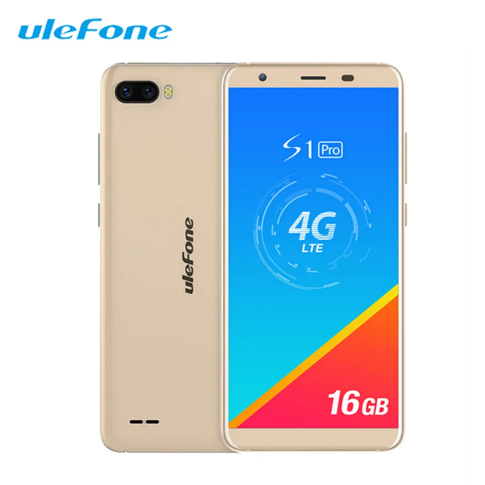 Ulefone S1 Pro мобильного телефона Android 8,1 5,5 дюймов 18:9 MTK6739 4 ядра 1 ГБ Оперативная память 16 Гб Встроенная память 13MP + 5MP Сзади Двойной Камера 4G