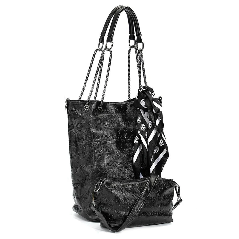 

2 x Fashion Skull Women Handbag Shoulder Bag Tote Purse Leather Crossbody Bag