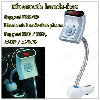 

Wireless Hands-free Bluetooth Speakerphone Bluetooth Car Kit Support HFP / HSP, A2DP / AVRCP Support USB / TF Bluetooth Car Kit