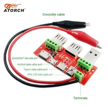 ATORCH USB тестер метр амперметр ёмкость мониторы Инструменты Запчасти Lightning тип-c Micro MiNi USB кабель адаптер конвертер доска