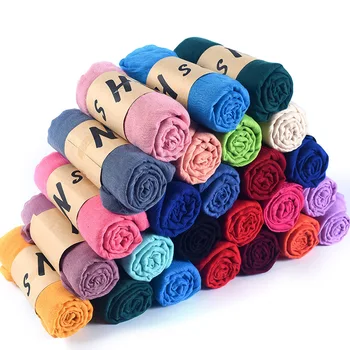 

100*180cm women plain cotton scarf long soft pashmina shawls and wraps female foulard turkish hijab scarves headscarf 39pcs/lot