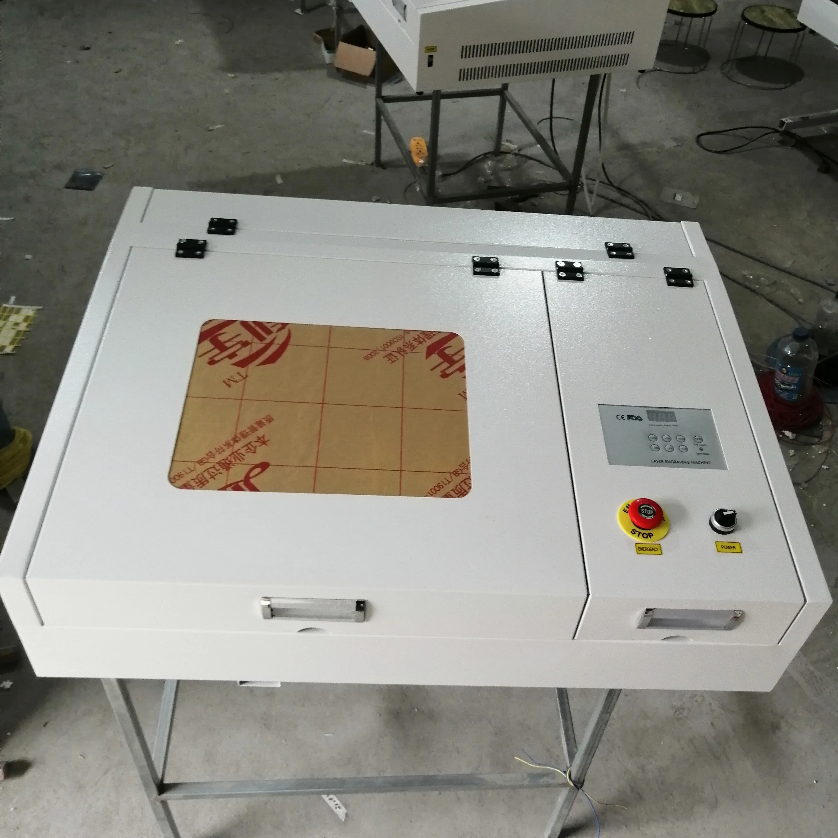 

4040 laser engraving and cutting machine with square linear rail and 50w laser tube