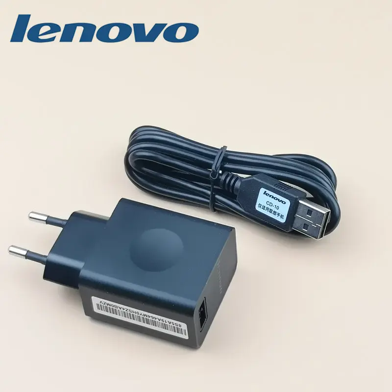 EU Lenovo Wall Charger Original 5.2V/2A Power AC Adapter Charge Micro Usb Cable For p2 k5 Play s5 Pro k6 Note a536 Vibe p1 Phone