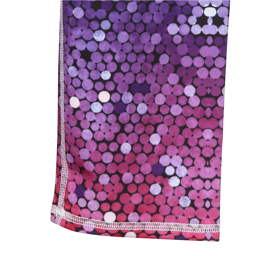 Pinky Purple mixed Mermaid scales printed high-waist band yoga leggings sport running pants outfits gear activewear fitness pants (3)
