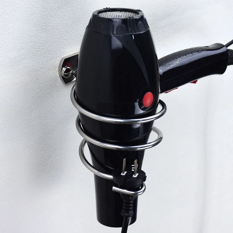 

Yooap High-Quality Chrome Finish Bathroom Hair Dryer Holder Stainless Steel Wall Mounted Rack Space Save Shelf Storage Organizer