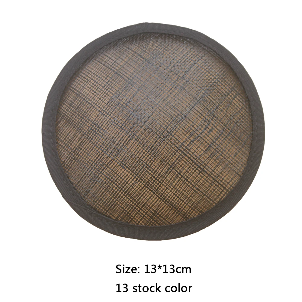 5,1 "(13cm) Sinamay okrogla podlaga za fascinatorski klobuk za osnovo 20pcs / lot # 13Color