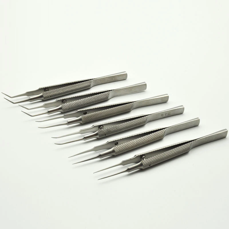 Redonda de Aço Plataforma Alça Inoxidável Pinças Pálpebra Dupla Ferramenta Excelente Tecido Fórceps Instrumentos Oftalmológicos 18 cm 8 18 cm Plataforma Alça Redonda de Aço