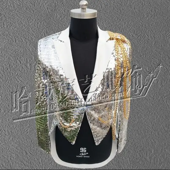 S-6XL! серебряное лезвие ласточкин хвост клубный мужской Блестящий ласточкин хвост мужской певец костюм культивировать свою мораль