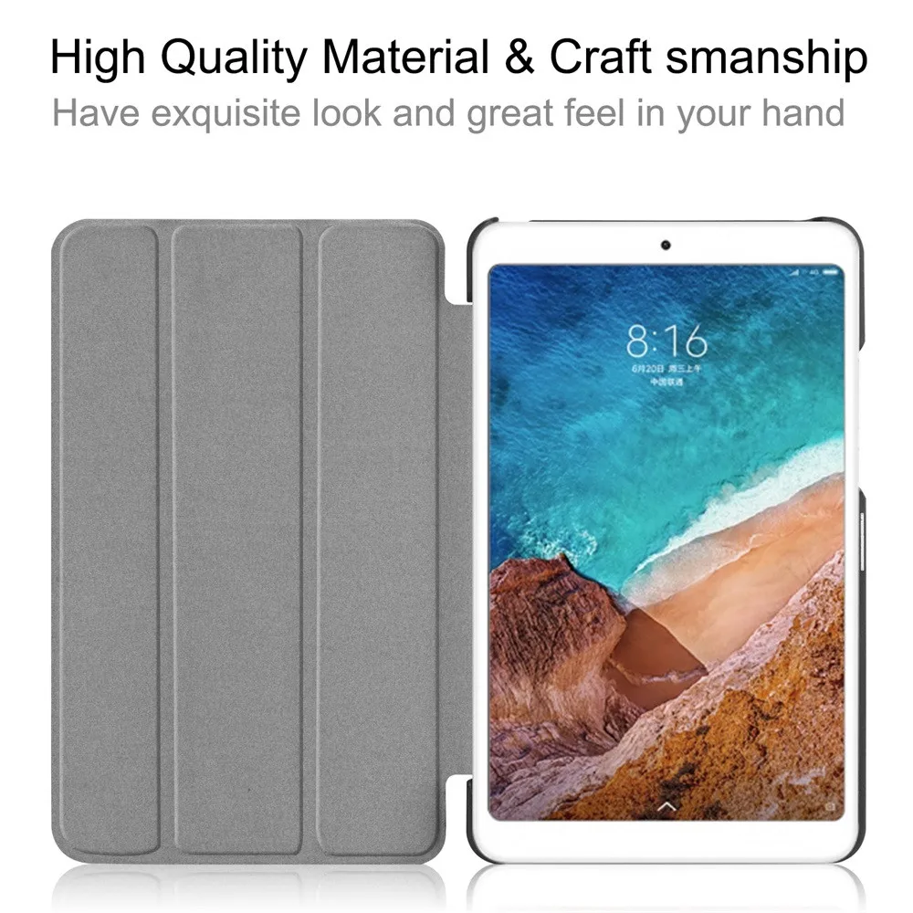 

Tablet Case For Xiaomi Mi Pad 4 Protective Case 8 Inch Auto Sleep/Wake Smart Flip Leather Case Stand Cover