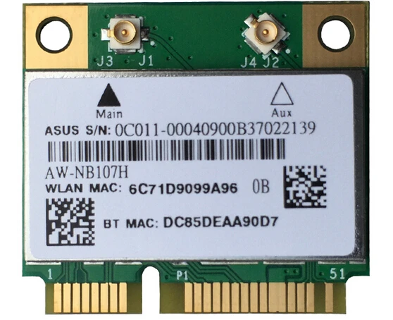 AzureWave AW NB107H BCM43142 BCM943142HM половинный мини PCI E 150 Мбит/с Wlan Wi Fi Bluetooth карта|half mini pci-e|wlan