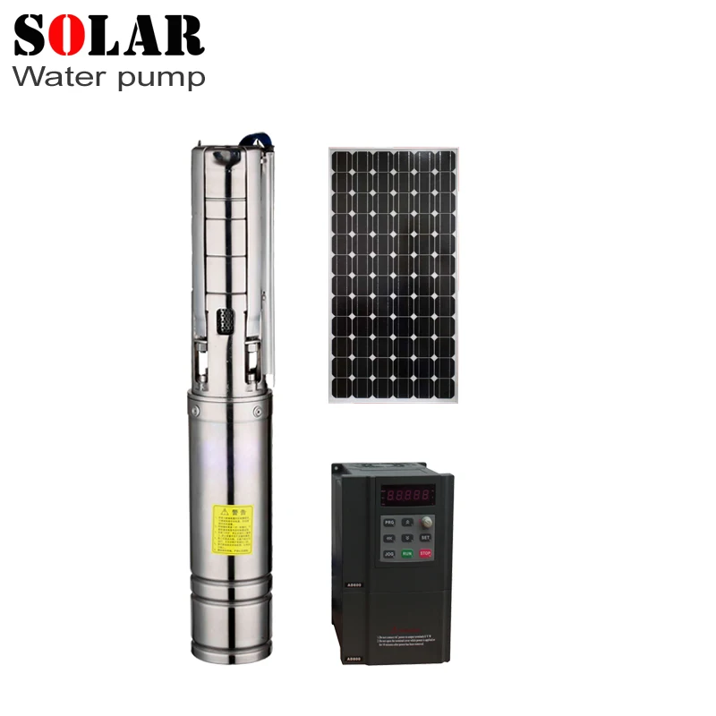 Permanent magnet synchronous motor solar pond pump kit 4 inch DC&AC submersible dc solar water pump for irrigation