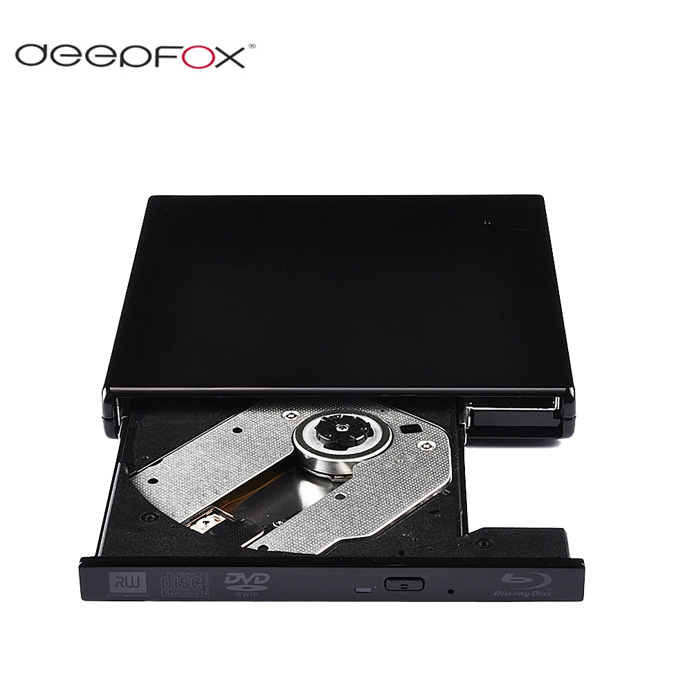 Внешний USB накопитель Deepfox 12 7 мм 2 0 устройство для записи CD DVD плееров ПК Mac