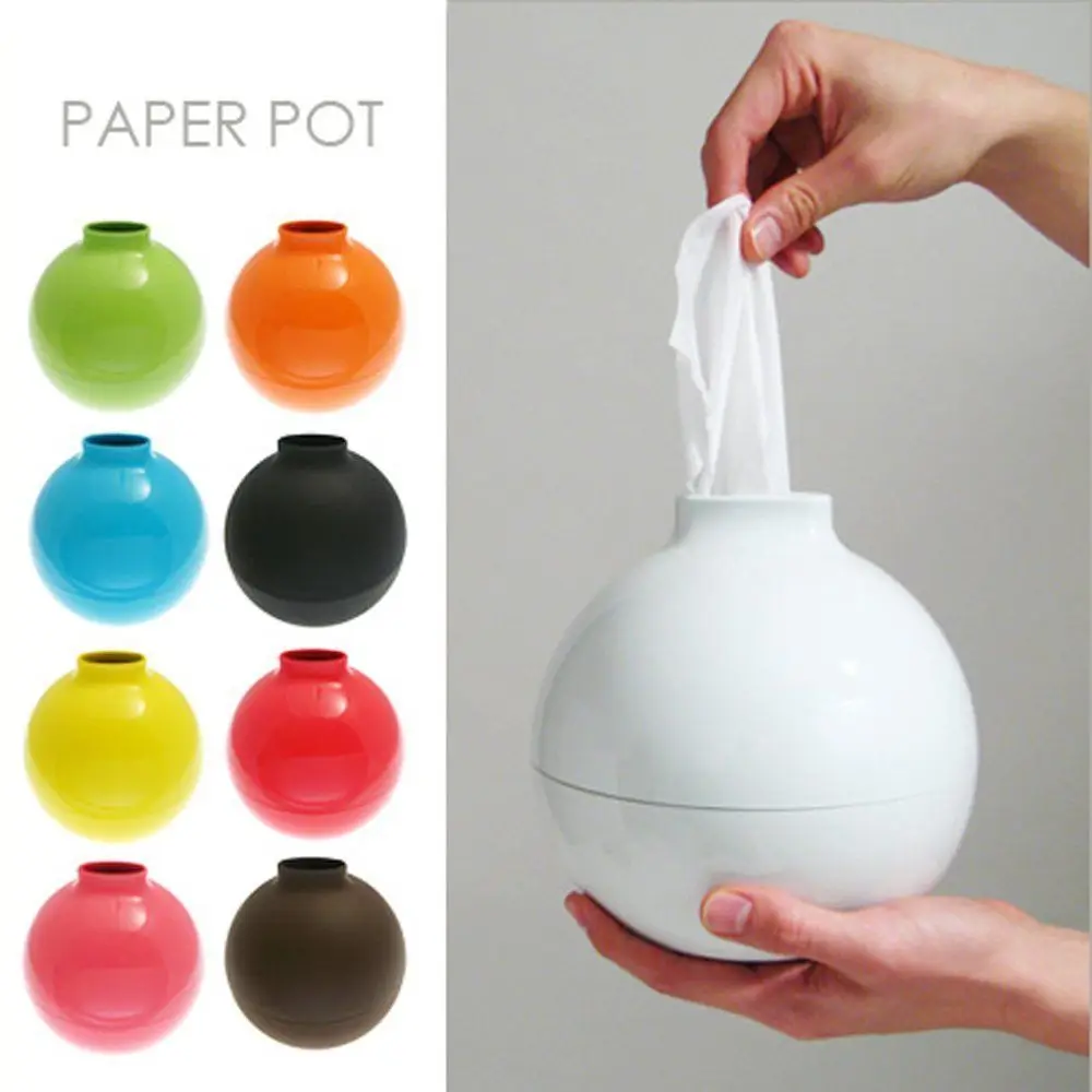 Круглый Bomb-shape держатель для туалетной бумаги горшок салфетница чехол для дома AU - Цвет: Цвет: желтый