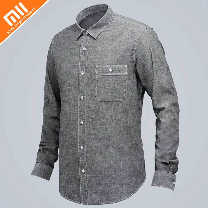 Original Xiaomi 90 Points Imitation Denim Youth Cloth Shirt Fashion and Comfortable high quality Blue denim shirt for boys HOT