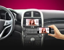 Wireless Airplay Miracast car mirror box connecting your smart phone to car dvd player by aux input