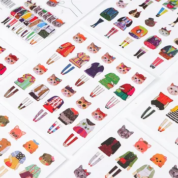 

5pcs Cute Dog Stationery Stickers Kawaii Cat Stickers Novelty Adhesive Stickers For Kids DIY Scrapbooking Diary Photos Albums