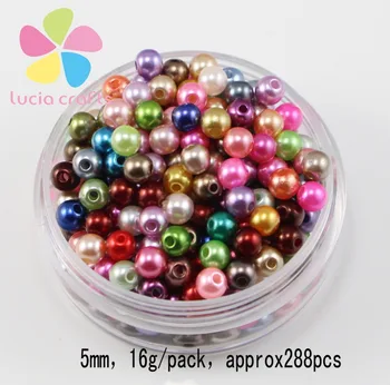

Lucia crafts 5/8mm mixed color Acrylic Chunky Garment Beads Imitation Pearl E1028