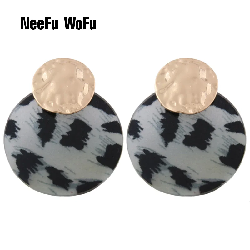 

NeeFu WoFu Tiger Resin Earring Factory direct sales Large Long Woman Brinco Ear Oorbellen Christmas Halloween