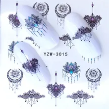 1 шт Наклейка на ногти водная Переводные картинки для женщин белый цветок кошка Бабочка Переводные украшения для ногтей m2NS3