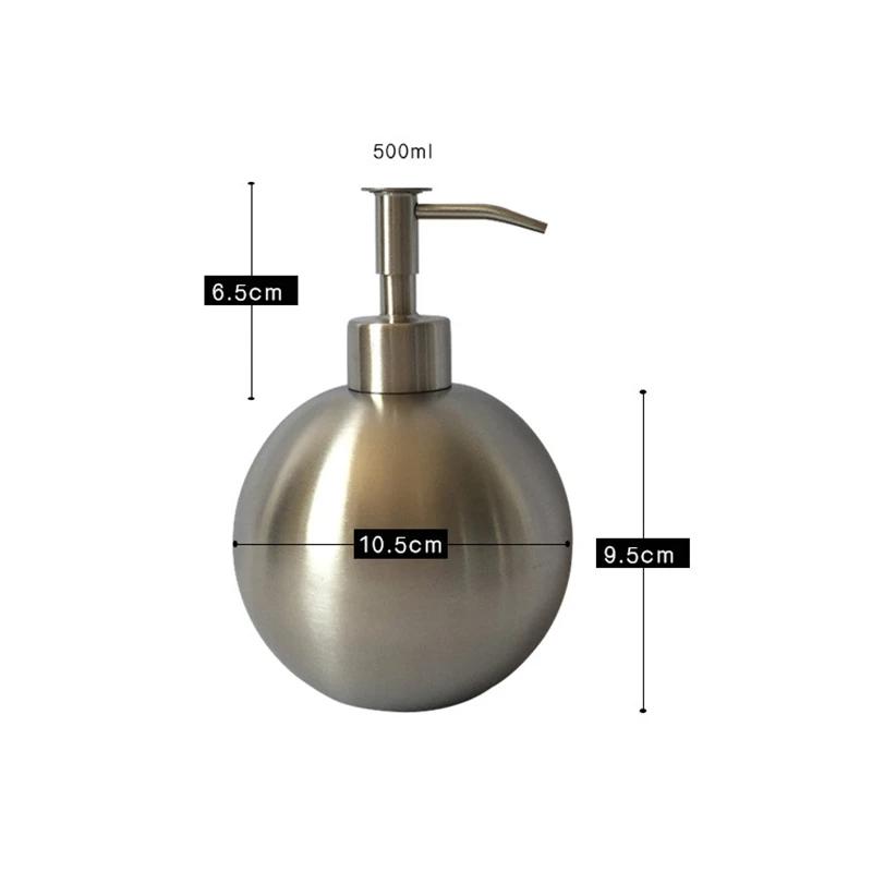 DONYAMY 500 мл 304 Нержавеющая сталь Отель/домашний батромм рук жидкого мыла диспенсеры бутылки