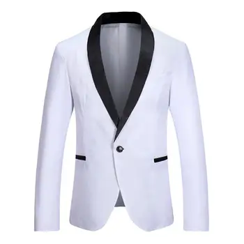 2019 Fashion Casual Men Costume Blazer Korea Business Jacket White Slim Fit Jacket Suit Blazer Jacket Stylish Men Elegant Blazer 2019 Fashion Casual Men Costume Blazer Korea Business Jacket White Slim Fit Jacket Suit Blazer Jacket Stylish Men Elegant Blazer