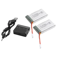 2 шт. 3,7 V 1200 мА/ч, 25C Lipo Батарея+ 4 в 1 Батарея Зарядное устройство для Syma X5S X5SW X5SC M18 H5P Квадрокоптер BC 590