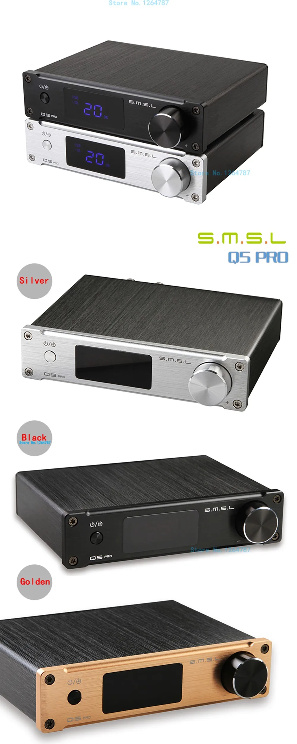 SMSL Q5 Pro Высокое качество Hi-Fi 2,0 чистый цифровой домашний аудио усилитель вход оптический/коаксиальный/USB/мощность 45 Вт* 2 дистанционное управление