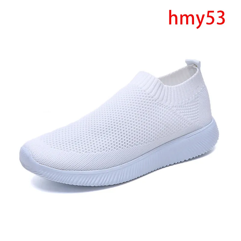 Летняя дышащая обувь; женские носки; кроссовки - Цвет: hmy53-white