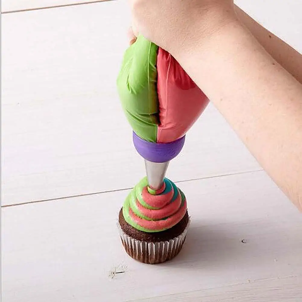 1Set Colors Piping Bags Icing Pastry Bag Nozzles Decorating Set Cupcake