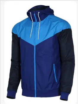 

Luxury brand style fashion mens hooded coats casual active Jacket Color matching men windbreak jackets windproof sports #b006