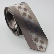 Новинка Yibei Coachella Галстуки коричневый галстук Тонкий Узкий Тощий Для мужчин бренд Галстуки жаккардовые из микрофибры геометрический corbatas Hombre