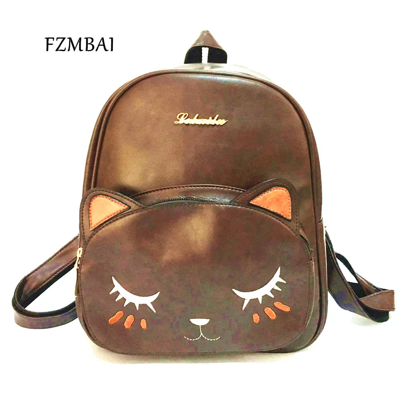 Buy 2018 Vintage Cute Cartoon Cat Backpacks Women's