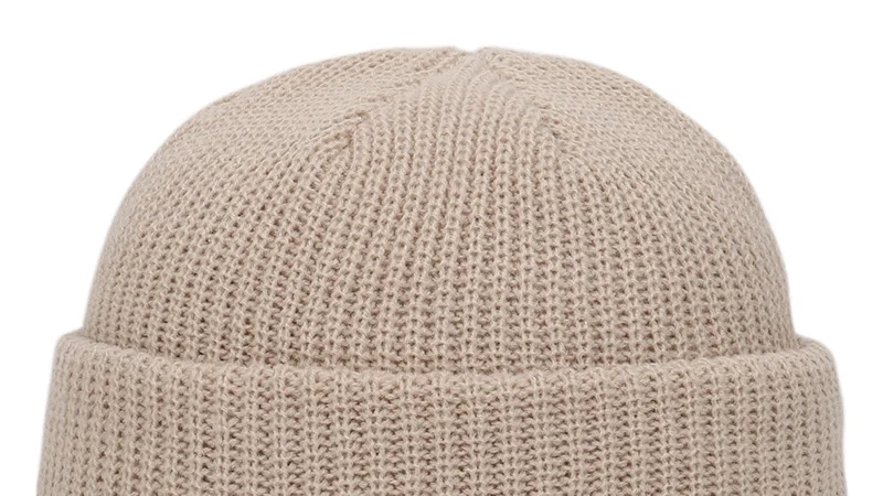 Одноцветная вязаная шапка мужская и женская зимняя хлопковая шапка Skullcap Дыня тёплая шапка повседневный дизайн толстый осенне-зимний горох