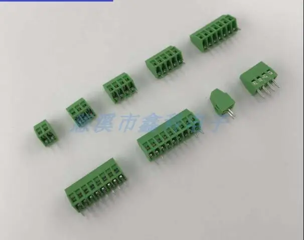50 шт. тип винта PCB терминальный блок XK128-3.5MM зеленый Минимальный разъем и