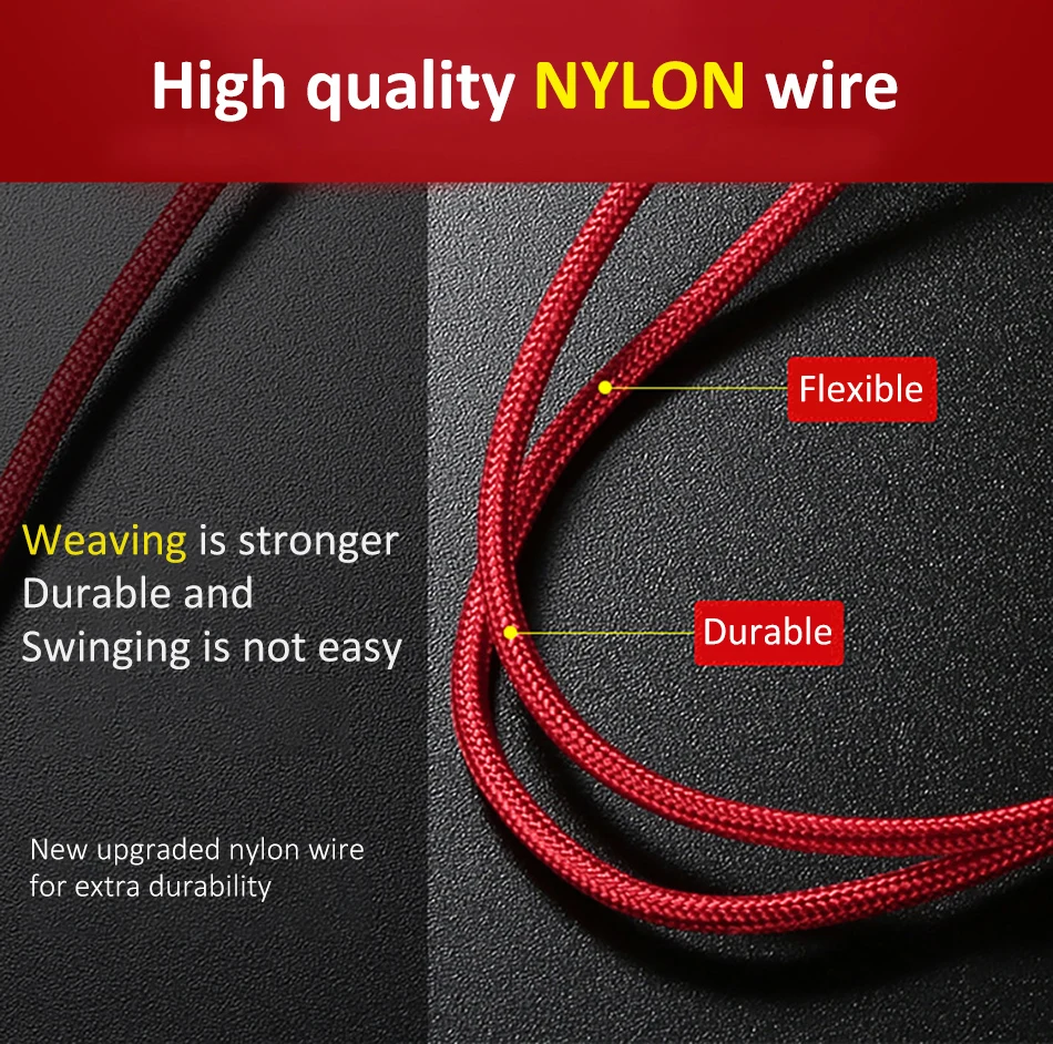 NOHON Nylon Sync Data Charging Cable For iPhone 5 6 7 8 Plus X XS MAX XR Charger Line For iPad Mini 1 2 3 4 Lighting Charge Cord (5)