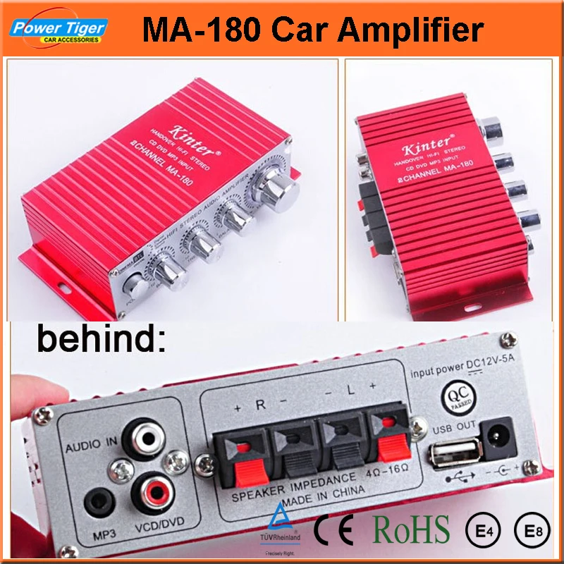 MA 180 Car Styling Brand 12V 2CH Mini Digital Audio Power Amplifier
